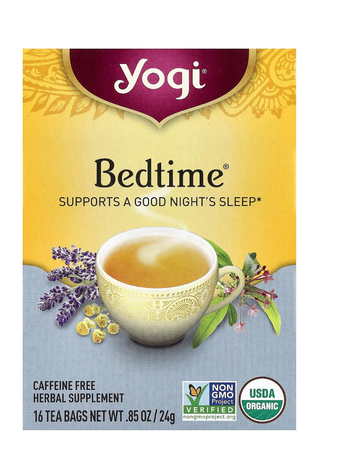 Bedtime thé ,sans caffeine 16 sachets