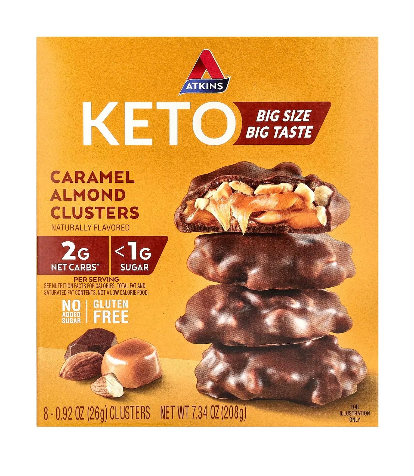 8 grappes d’amande et de caramel keto